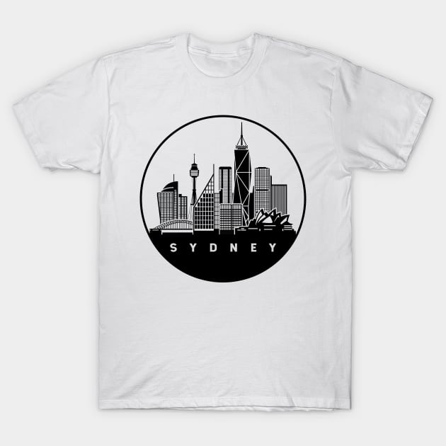 Sydney Australia Skyline T-Shirt by ThyShirtProject - Affiliate